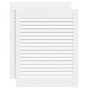 vidaXL 2 db fehér tömör fenyőfa lamellás szekrényajtó 61,5 x 49,4 cm