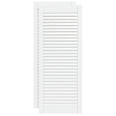 vidaXL 2 db fehér tömör fenyőfa lamellás szekrényajtó 99,3 x 39,4 cm