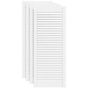 vidaXL 4 db fehér tömör fenyőfa lamellás szekrényajtó 99,3 x 39,4 cm