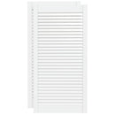 vidaXL 2 db fehér tömör fenyőfa lamellás szekrényajtó 99,3 x 49,4 cm
