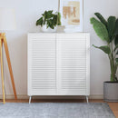 vidaXL 2 db fehér tömör fenyőfa lamellás szekrényajtó 99,3 x 49,4 cm