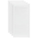 vidaXL 4 db fehér tömör fenyőfa lamellás szekrényajtó 99,3 x 49,4 cm