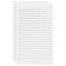 vidaXL 2 db fehér tömör fenyőfa lamellás szekrényajtó 99,3 x 59,4 cm