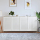 vidaXL 4 db fehér tömör fenyőfa lamellás szekrényajtó 99,3 x 59,4 cm