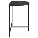 vidaXL fekete polyrattan kerti asztal 100 x 50 x 75 cm