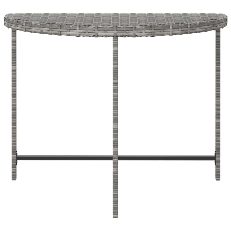 vidaXL szürke polyrattan kerti asztal 100 x 50 x 75 cm