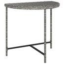 vidaXL szürke polyrattan kerti asztal 80 x 50 x 75 cm