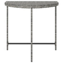 vidaXL szürke polyrattan kerti asztal 80 x 50 x 75 cm