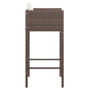 vidaXL 2 db barna polyrattan bárszék párnával