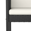 vidaXL 4 db fekete polyrattan bárszék párnával