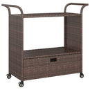 vidaXL barna polyrattan bárkocsi fiókkal 100 x 45 x 97 cm