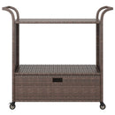 vidaXL barna polyrattan bárkocsi fiókkal 100 x 45 x 97 cm