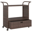 vidaXL barna polyrattan bárkocsi fiókkal 100 x 45 x 97 cm
