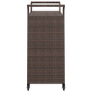 vidaXL barna polyrattan bárkocsi fiókkal 100 x 45 x 97 cm