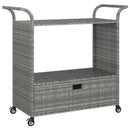 vidaXL szürke polyrattan bárkocsi fiókkal 100 x 45 x 97 cm