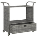 vidaXL szürke polyrattan bárkocsi fiókkal 100 x 45 x 97 cm