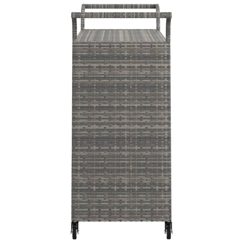 vidaXL szürke polyrattan bárkocsi fiókkal 100 x 45 x 97 cm