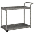 vidaXL szürke polyrattan bárkocsi 100 x 45 x 83 cm