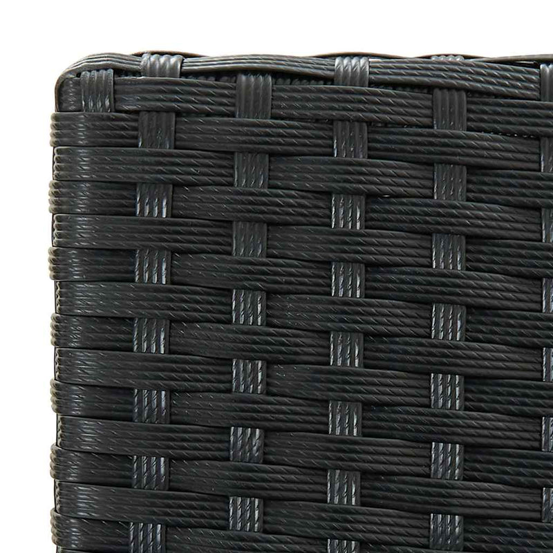 vidaXL 4 db fekete polyrattan kerti bárszék párnával