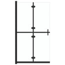 vidaXL átlátszó ESG üveg összecsukható zuhanyfal 90 x 190 cm