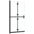 vidaXL átlátszó ESG üveg összecsukható zuhanyfal 90 x 190 cm