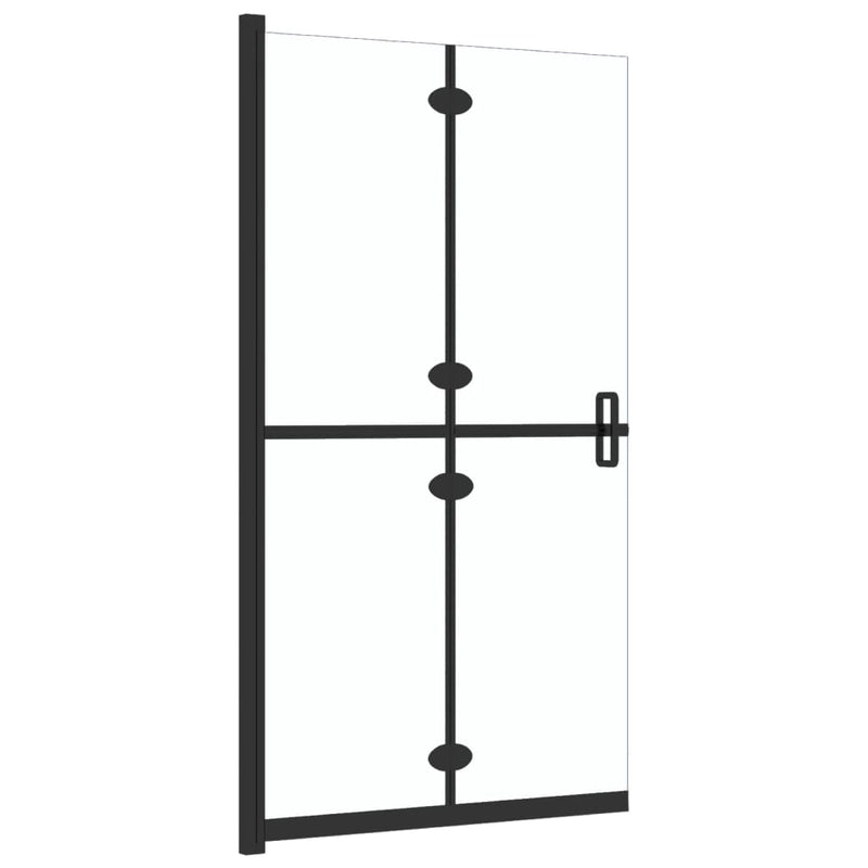 vidaXL átlátszó ESG üveg összecsukható zuhanyfal 90 x 190 cm