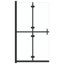 vidaXL átlátszó ESG üveg összecsukható zuhanyfal 110 x 190 cm