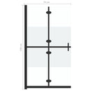 vidaXL selyemmatt ESG üveg összecsukható zuhanyfal 70 x 190 cm