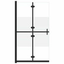 vidaXL selyemmatt ESG üveg összecsukható zuhanyfal 100 x 190 cm