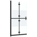 vidaXL selyemmatt ESG üveg összecsukható zuhanyfal 100 x 190 cm