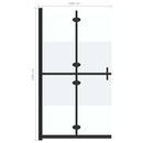 vidaXL selyemmatt ESG üveg összecsukható zuhanyfal 100 x 190 cm