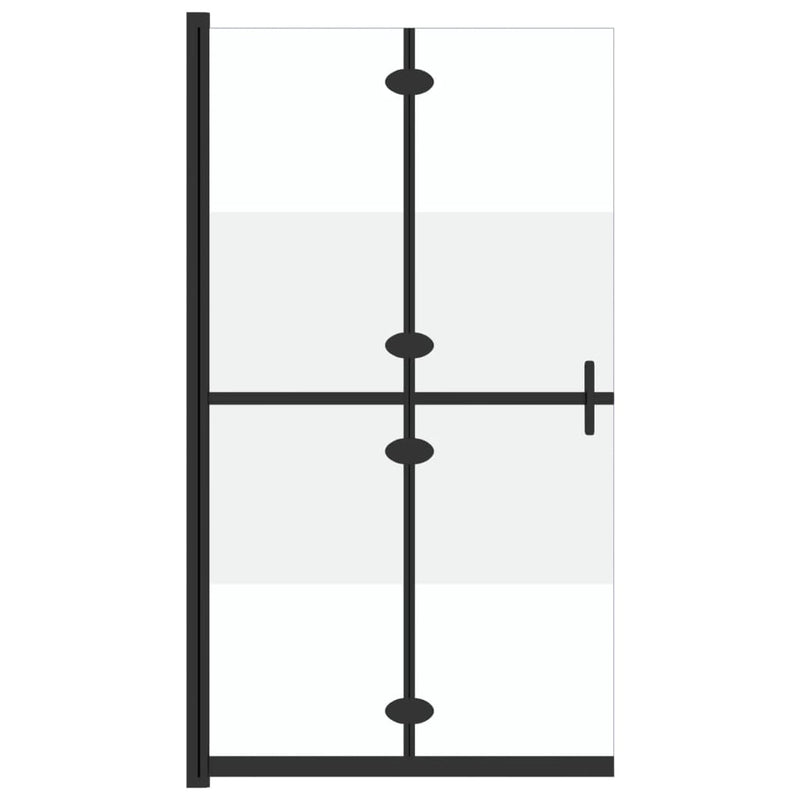 vidaXL selyemmatt ESG üveg összecsukható zuhanyfal 110 x 190 cm