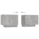 vidaXL betonszürke forgácslap éjjeliszekrény 100 x 35 x 40 cm