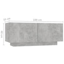 vidaXL betonszürke forgácslap éjjeliszekrény 100 x 35 x 40 cm