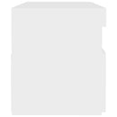 vidaXL fehér éjjeliszekrény LED-lámpákkal 60x35x40 cm szerelt fa