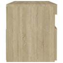 vidaXL 2 db sonoma tölgyszínű éjjeliszekrény LED-lámpákkal 60x35x40 cm