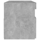 vidaXL 2 db betonszürke éjjeliszekrény LED-lámpákkal 60 x 35 x 40 cm