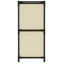 vidaXL acél tárolószekrény 4 krémszínű szövetkosárral 63 x 30 x 71 cm