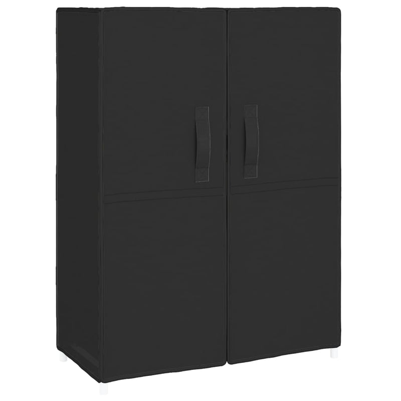 vidaXL fekete szövet cipősszekrény 60 x 28 x 90 cm