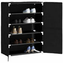 vidaXL fekete szövet cipősszekrény 60 x 28 x 90 cm