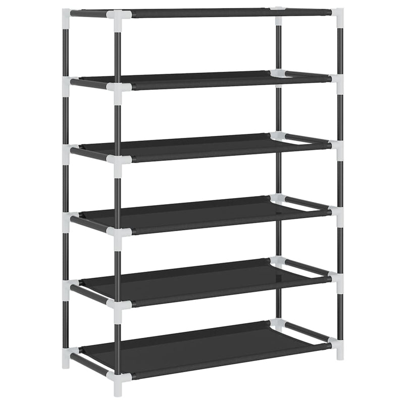 vidaXL fekete szövet cipősszekrény 60 x 28 x 90 cm
