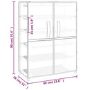 vidaXL fekete szövet cipősszekrény 60 x 28 x 90 cm