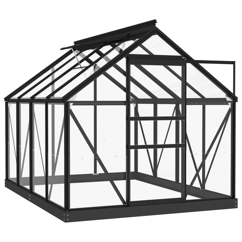 vidaXL antracitszürke alumínium melegház csereváz 155 x 103 x 191 cm