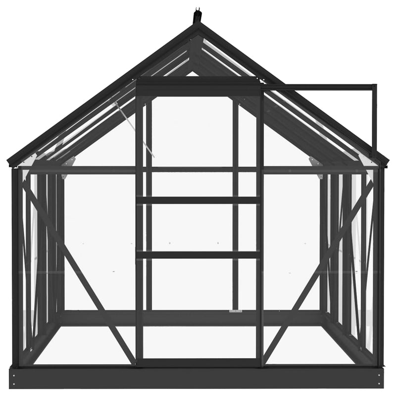 vidaXL antracitszürke alumínium melegház csereváz 155 x 103 x 191 cm