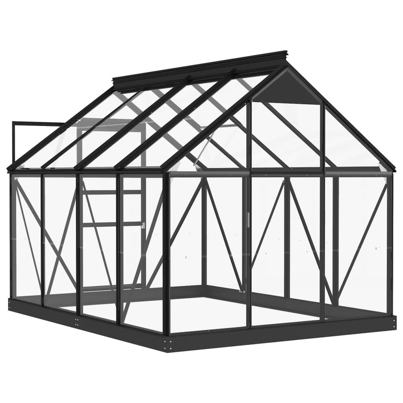 vidaXL antracitszürke alumínium melegház csereváz 155 x 103 x 191 cm