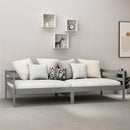 vidaXL szürke tömör fenyőfa kanapéágy 90 x 200 cm