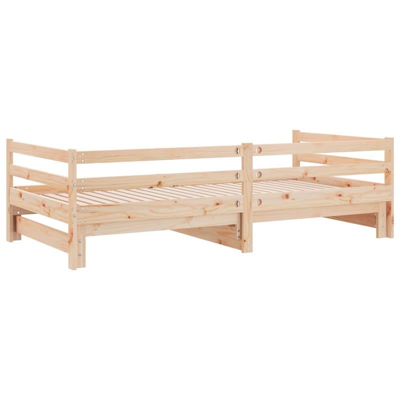 vidaXL tömör fenyőfa kihúzható kanapéágy 2 x (90 x 200) cm