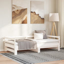 vidaXL fehér tömör fenyőfa kihúzható kanapéágy 2 x (90 x 200) cm