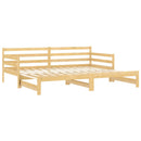 vidaXL tömör fenyőfa kihúzható kanapéágy 2 x (90 x 200) cm