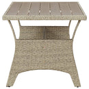 vidaXL szürke polyrattan kerti asztal 120 x 70 x 66 cm